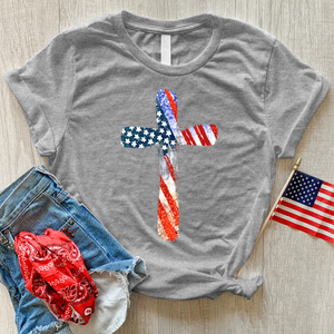 American Cross Heathered Tee