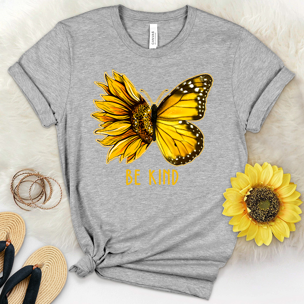 Be Kind Butterflower Heathered Tee