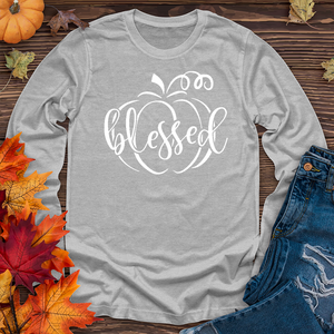 Fancy Blessed Pumpkin Long Sleeve Tee