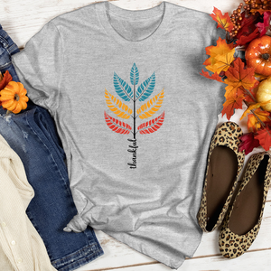 Retro Leafy Festivities Trio Heathered Tee