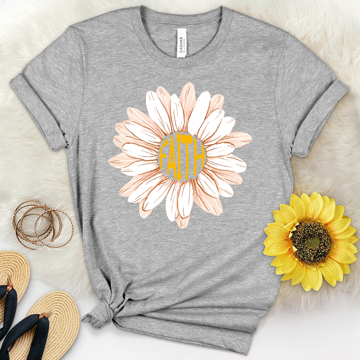 Summer Faith Flower Heathered Tee