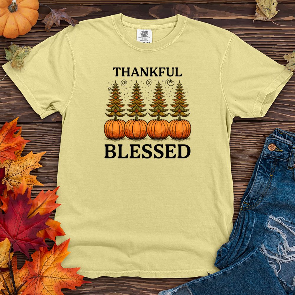 Autumn Pine Trees Heavy Cotton Comfort Colors Tee