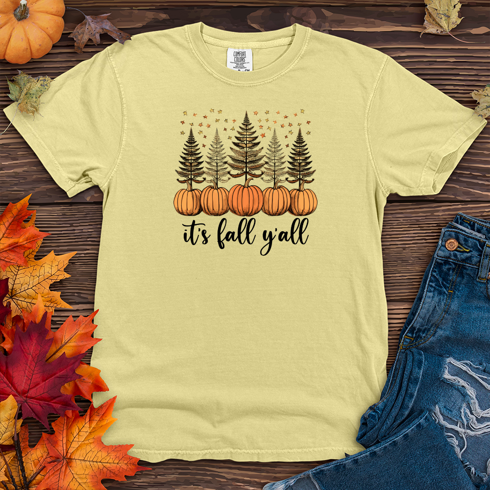 Harvest Trio Pine Trees Heavy Cotton Comfort Colors Tee