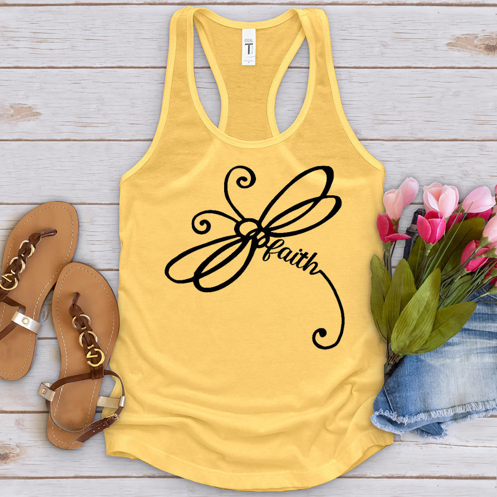 Faith Dragonfly Word Art Tank Top