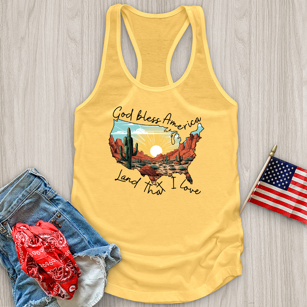 God Bless Flower Desert Variation Tank Top