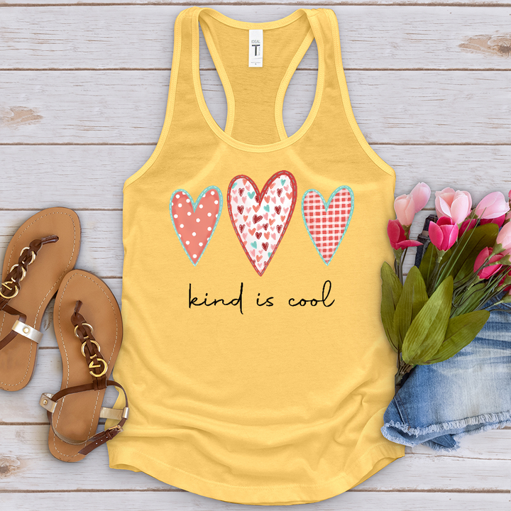 Kind Is Cool Pink Hearts Tank Top