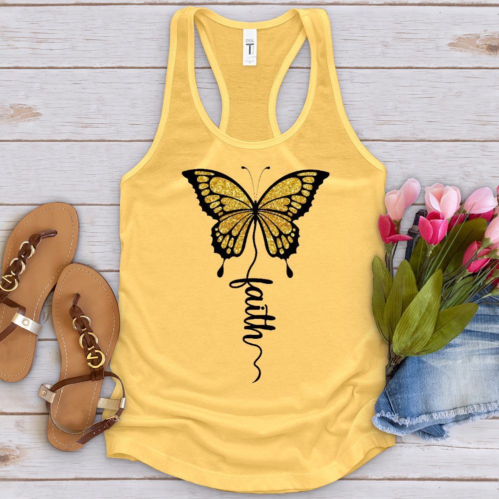 Gold Faith Butterfly Tank Top