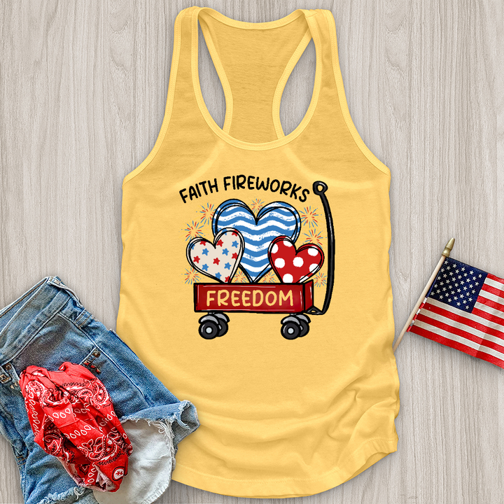 Faith Fireworks Freedom Cart Tank Top