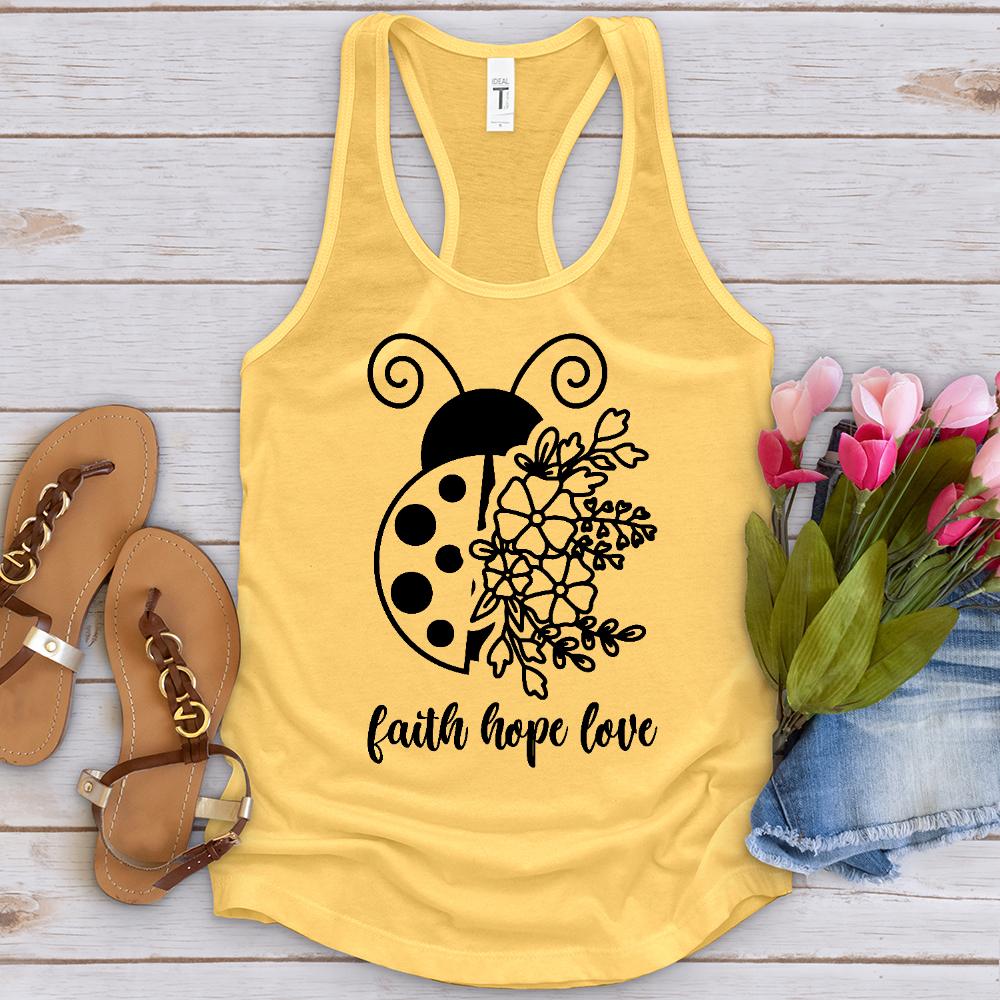 Faith Hope Love Ladybug Tank Top