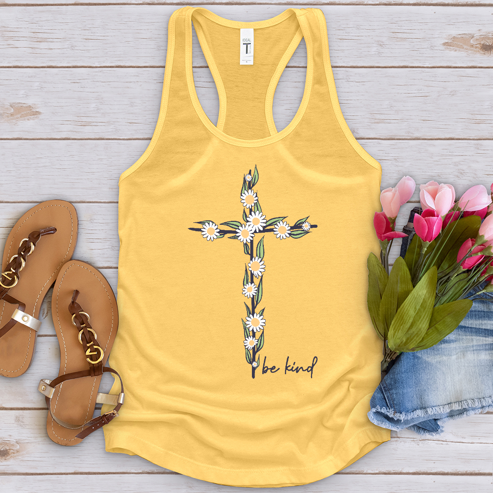 Be Kind Floral Cross Tank Top