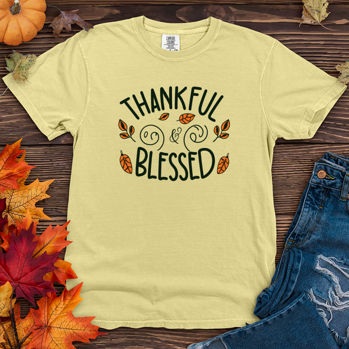 Thankful and blessed Heavy Cotton Comfort Colors Tee