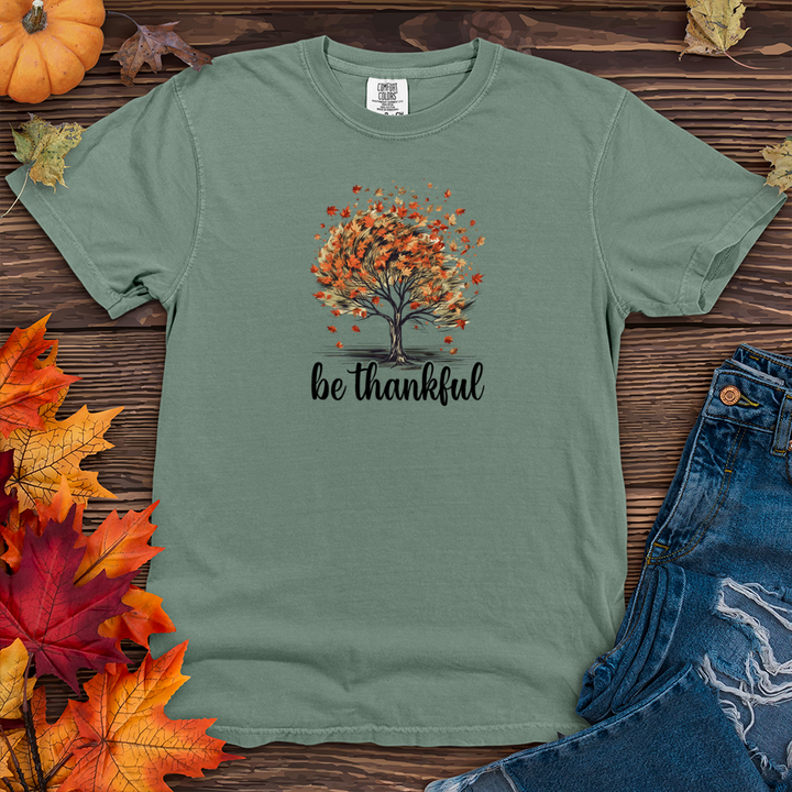 Retro Plaid Autumn Tree Heavy Cotton Comfort Colors Tee