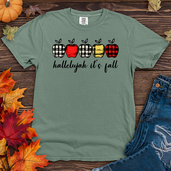 Retro Apple Farm Checkered Row Heavy Cotton Comfort Colors Tee