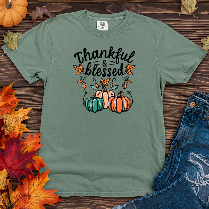 Thankful & Blessed Heavy Cotton Comfort Colors Tee