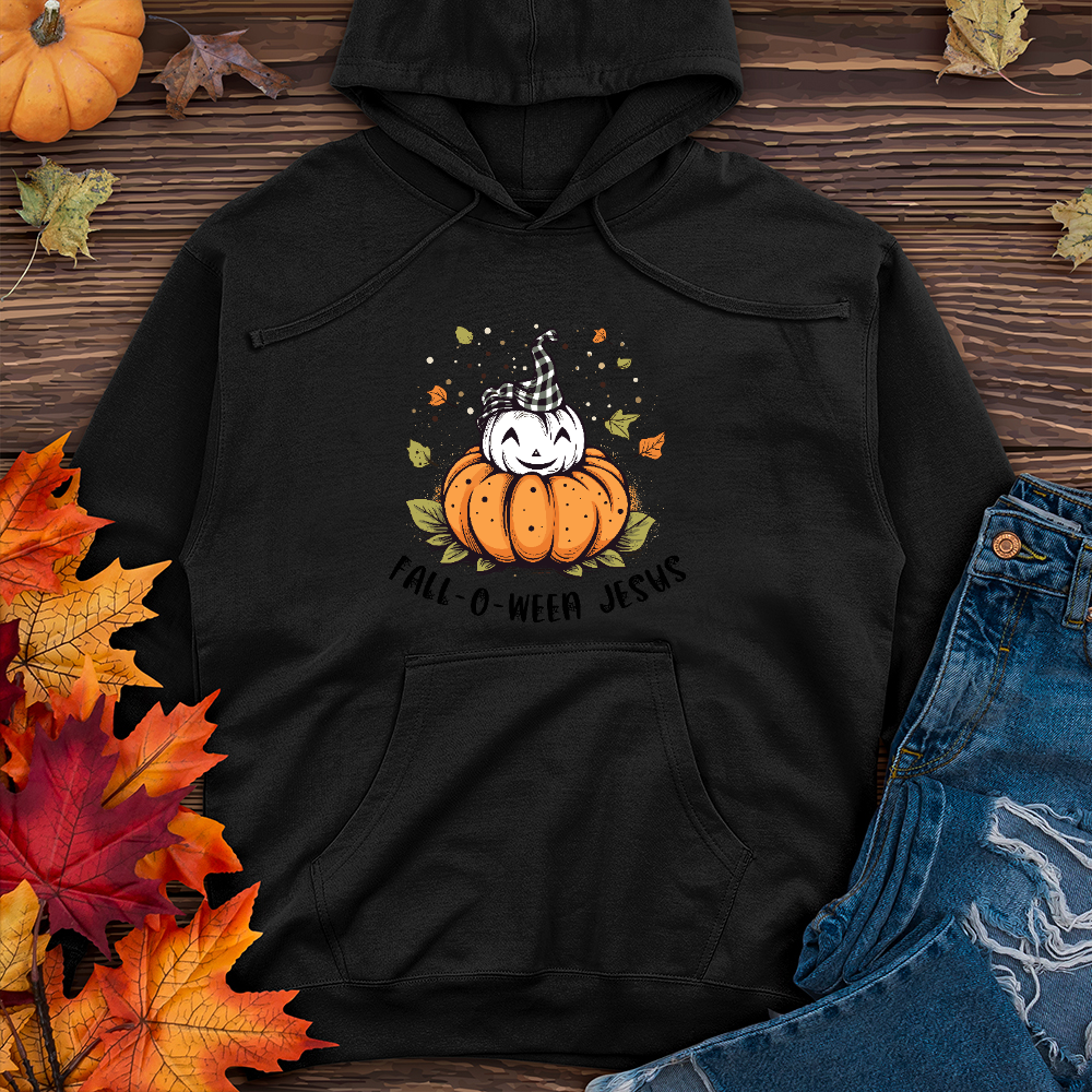 Retro Polka Dot Pumpkin Cozies Midweight Hoodie