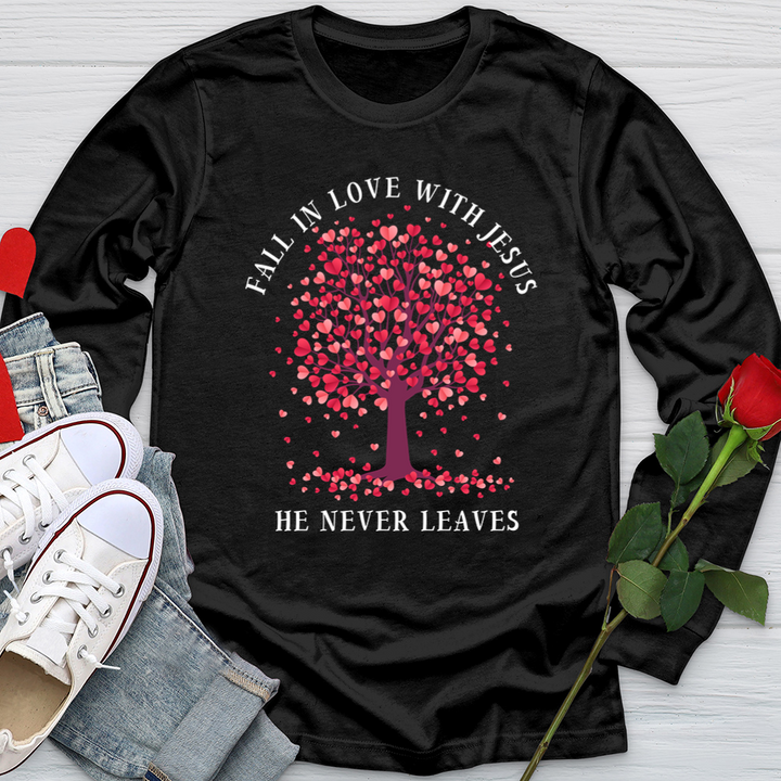 Fall In Love With Jesus Softstyle Long Sleeve