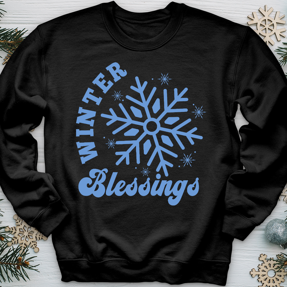 Blue Snowflake Crewneck