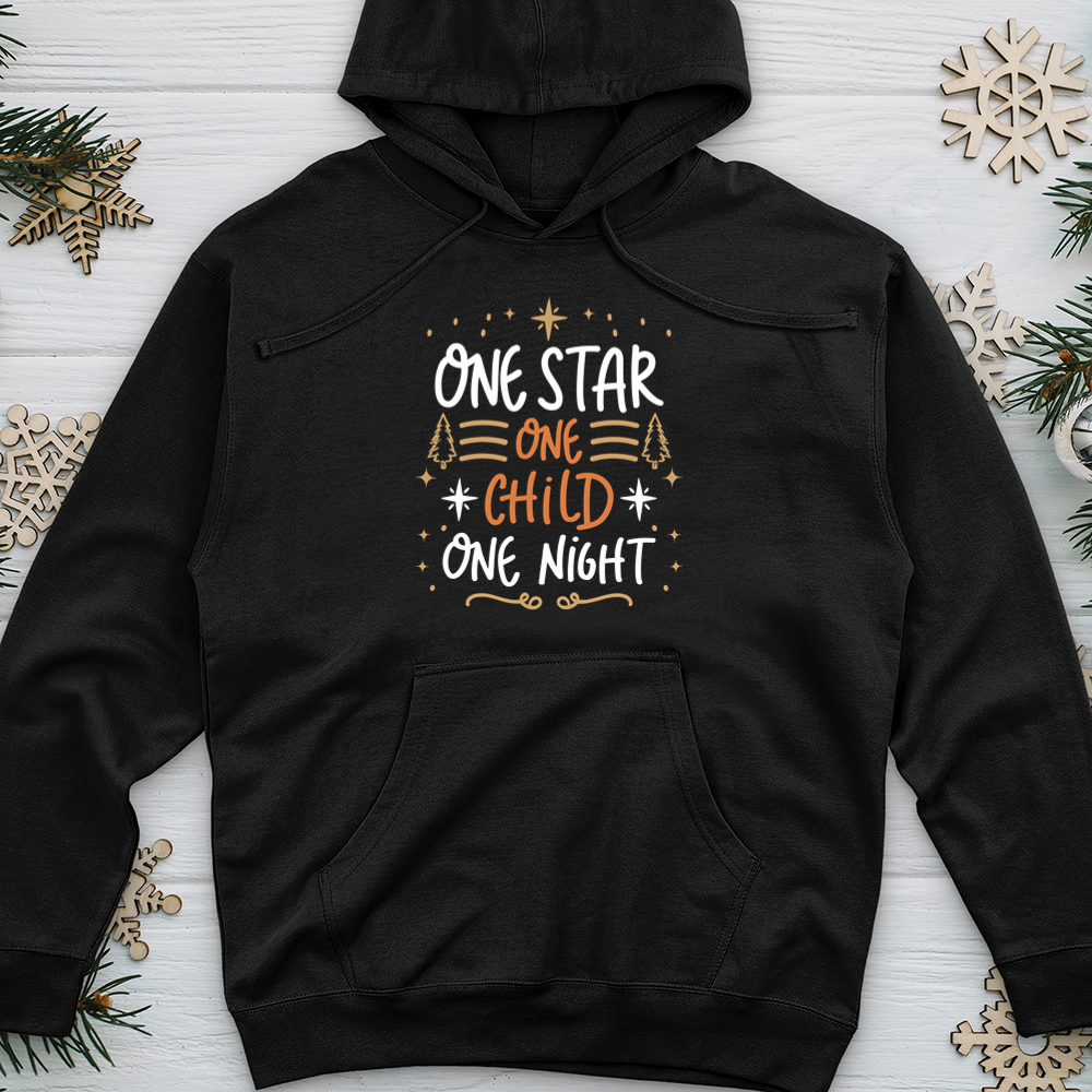 One Star One Child One Night Midweight Hooded Sweatshirt