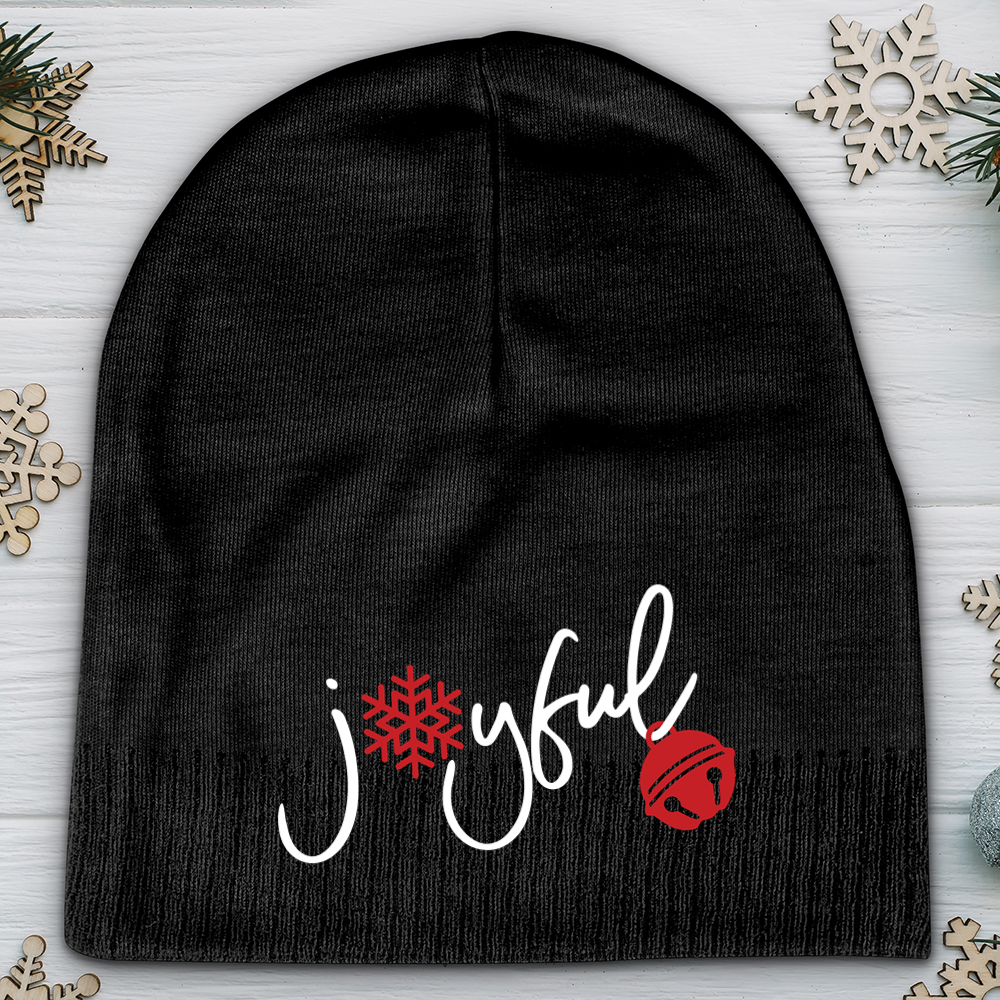 Joyful Christmas Flake Cotton Beanie