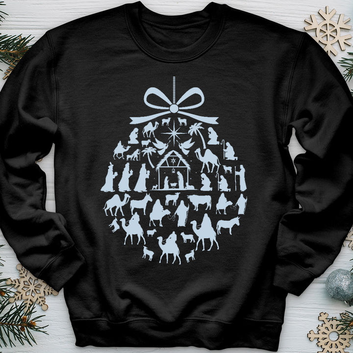 Nativity Scene Ornamet Crewneck