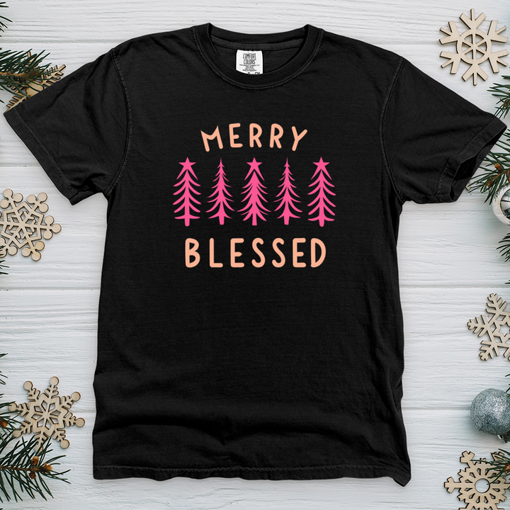 Merry Blessed Tree Heavy Cotton Comfort Colors Tee