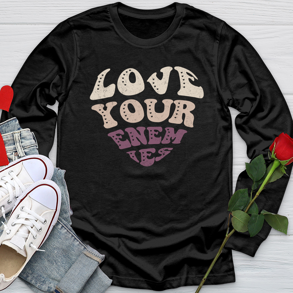 Love Your Enemies Retro Softstyle Long Sleeve