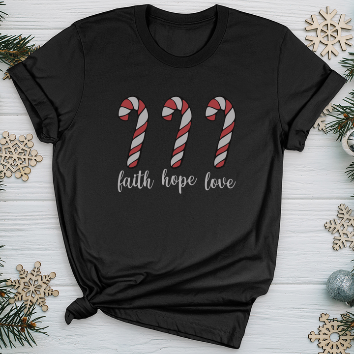 Faith Hope Love Candycanes Softstyle Tee