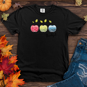 Retro Harvest Polka Dot Trio Apples Heavy Cotton Comfort Colors Tee