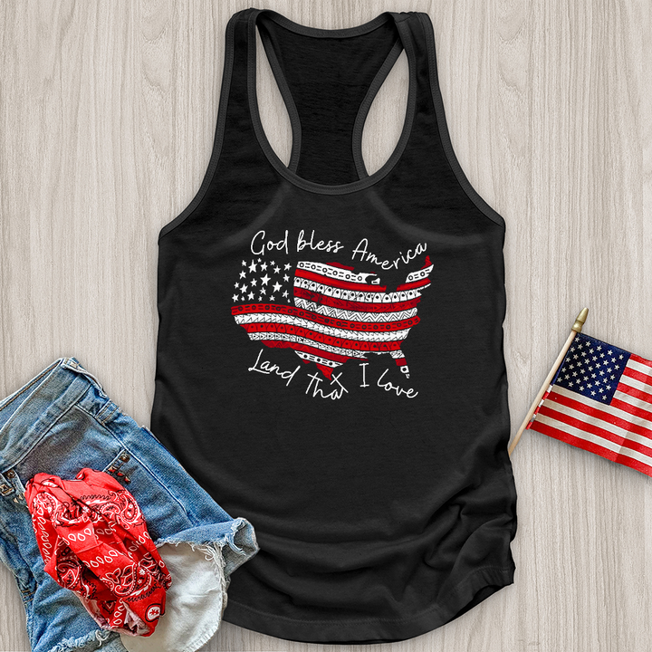 God Bless America USA Tank Top