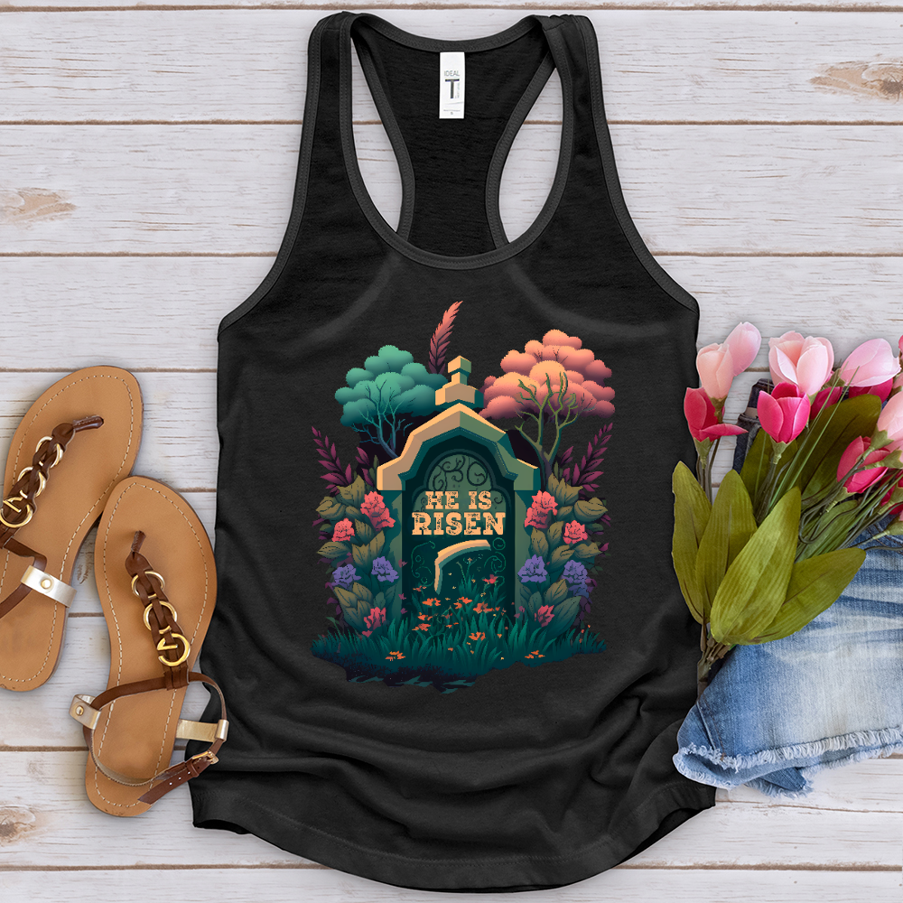 He Is Risen Grave 2 Tank Top