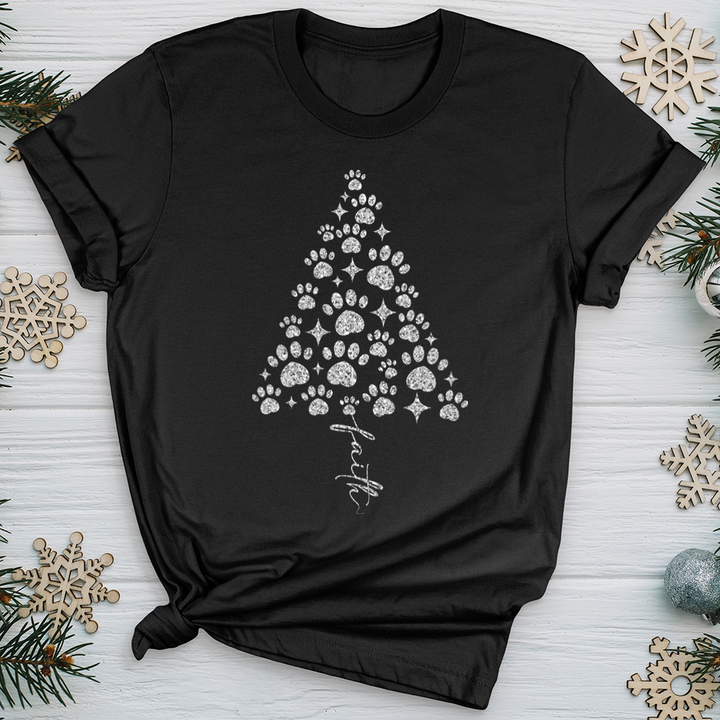 Paw Print Christmas Tree Softstyle Tee