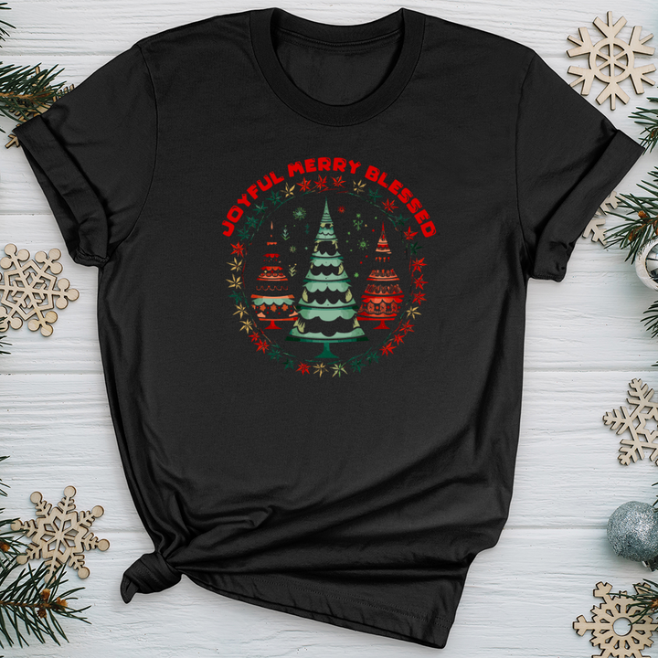 Vintage Christmas Tree Circle Softstyle Tee