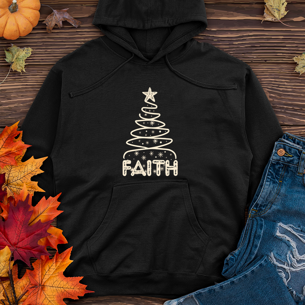 Sparkling Snowflake Faith Midweight Hooded Sweatshirt