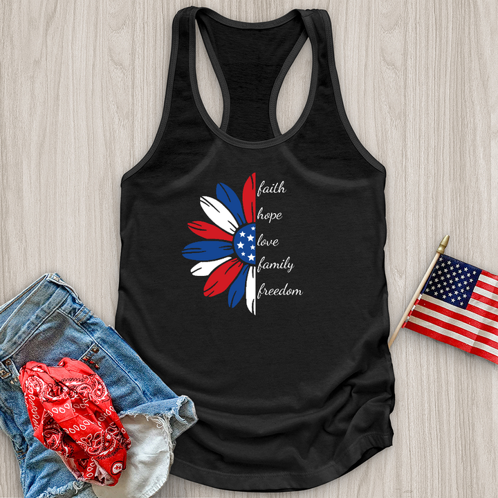 Faith Family Freedom Daisy Tank Top