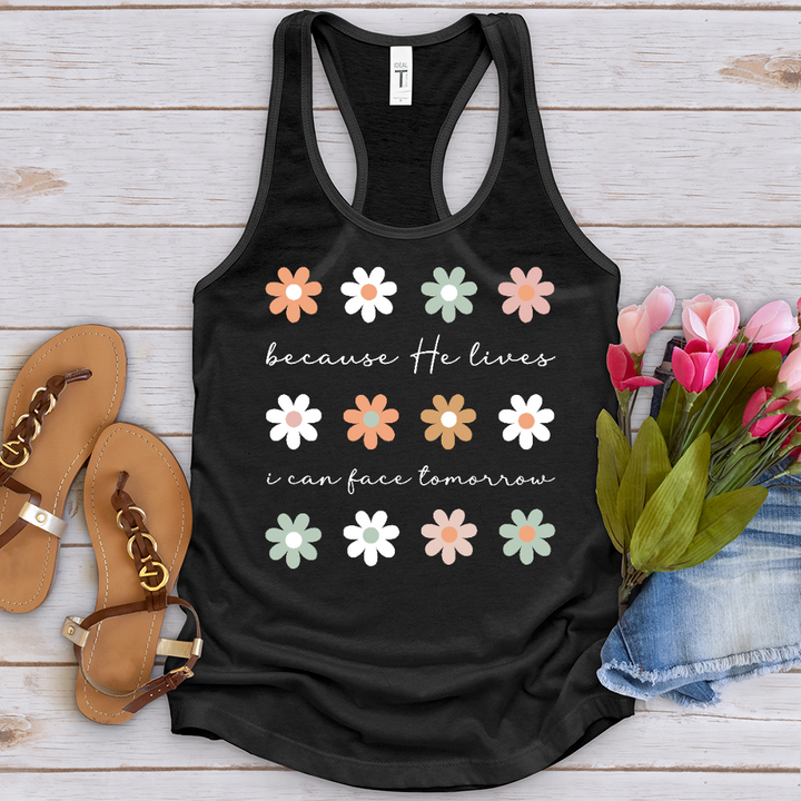 Because He Lives Boho Flowers Tank Top