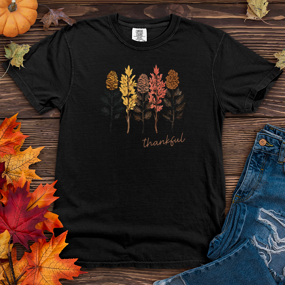 Cozy Autumn Trio Pine Trees Heavy Cotton Comfort Colors Tee