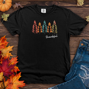 Retro Cozy Floral Trio Pine Trees Heavy Cotton Comfort Colors Tee