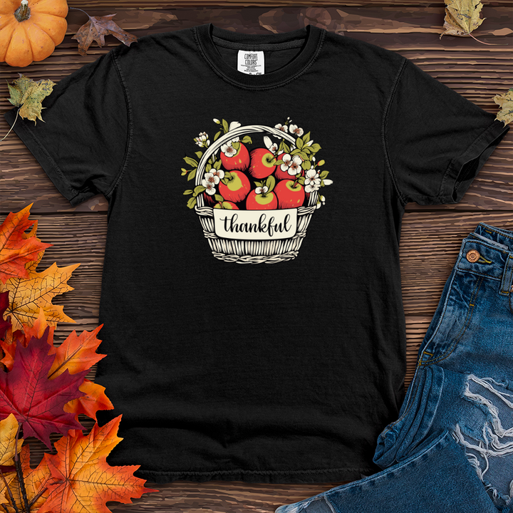 Retro Harvest Apple Blossom Basket Heavy Cotton Comfort Colors Tee