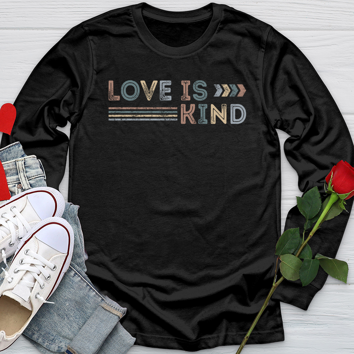 Love Is Kind Retro Softstyle Long Sleeve