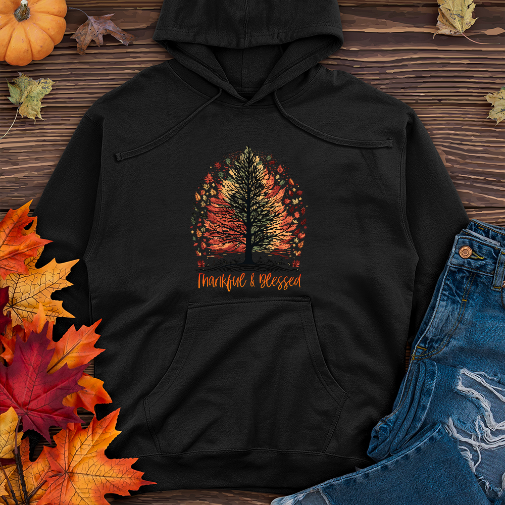 Thankful Blessed Woodland Journey Midweight Hoodie