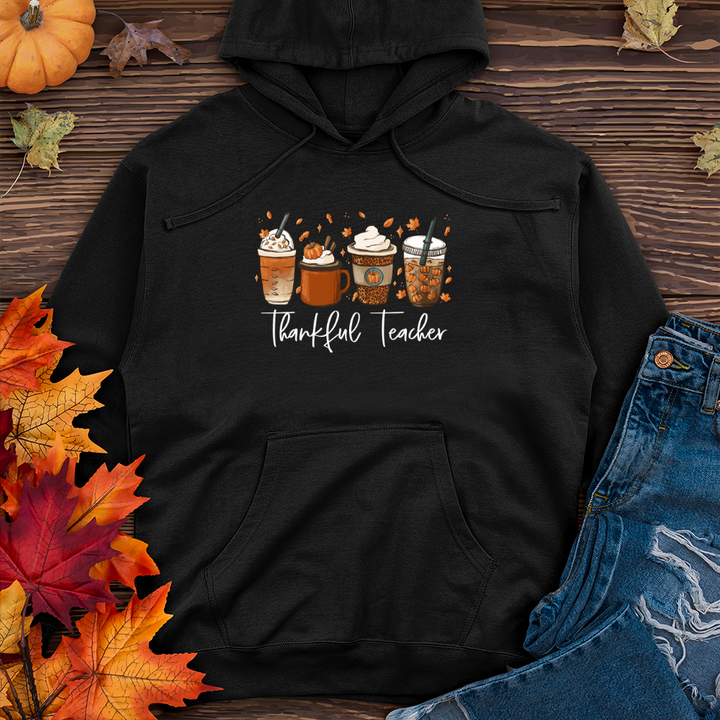 Thankful Teacher Midweight Hooded Sweatshirt