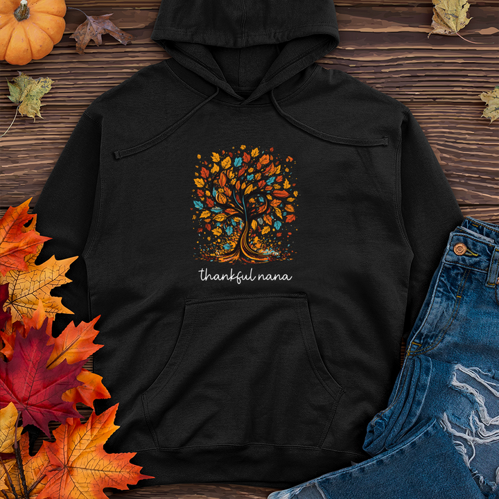 Vintage Paisley Fall Tree Midweight Hooded Sweatshirt