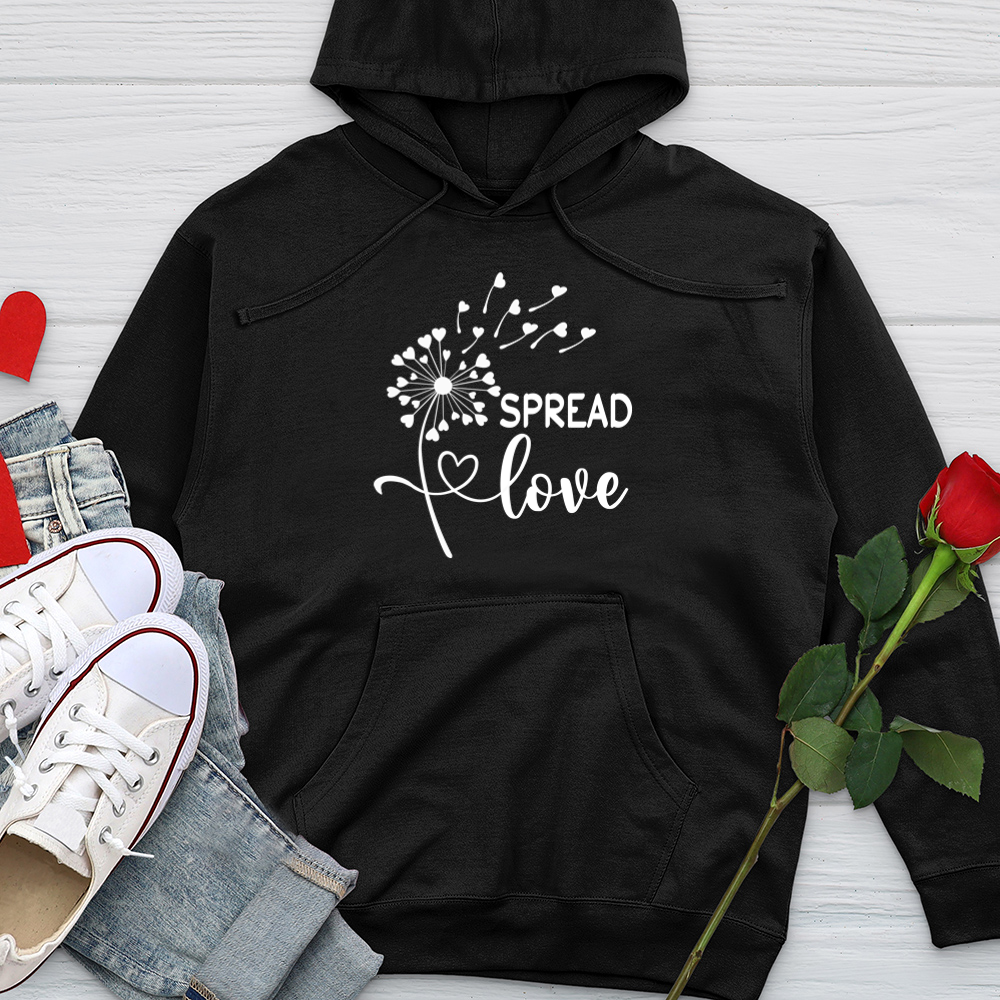 Spread love Midweight Hooded Sweatshirt