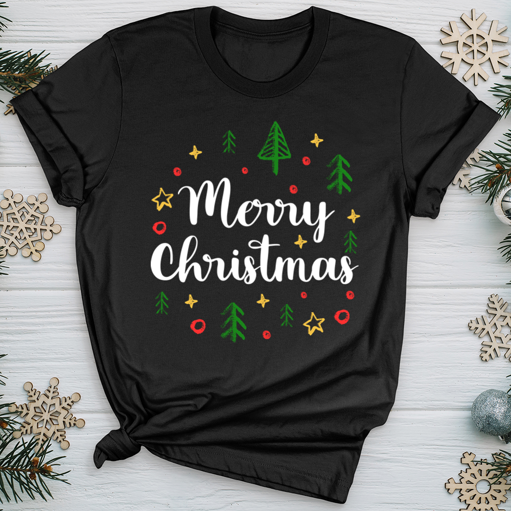 Merry Christmas Colorful Softstyle Tee