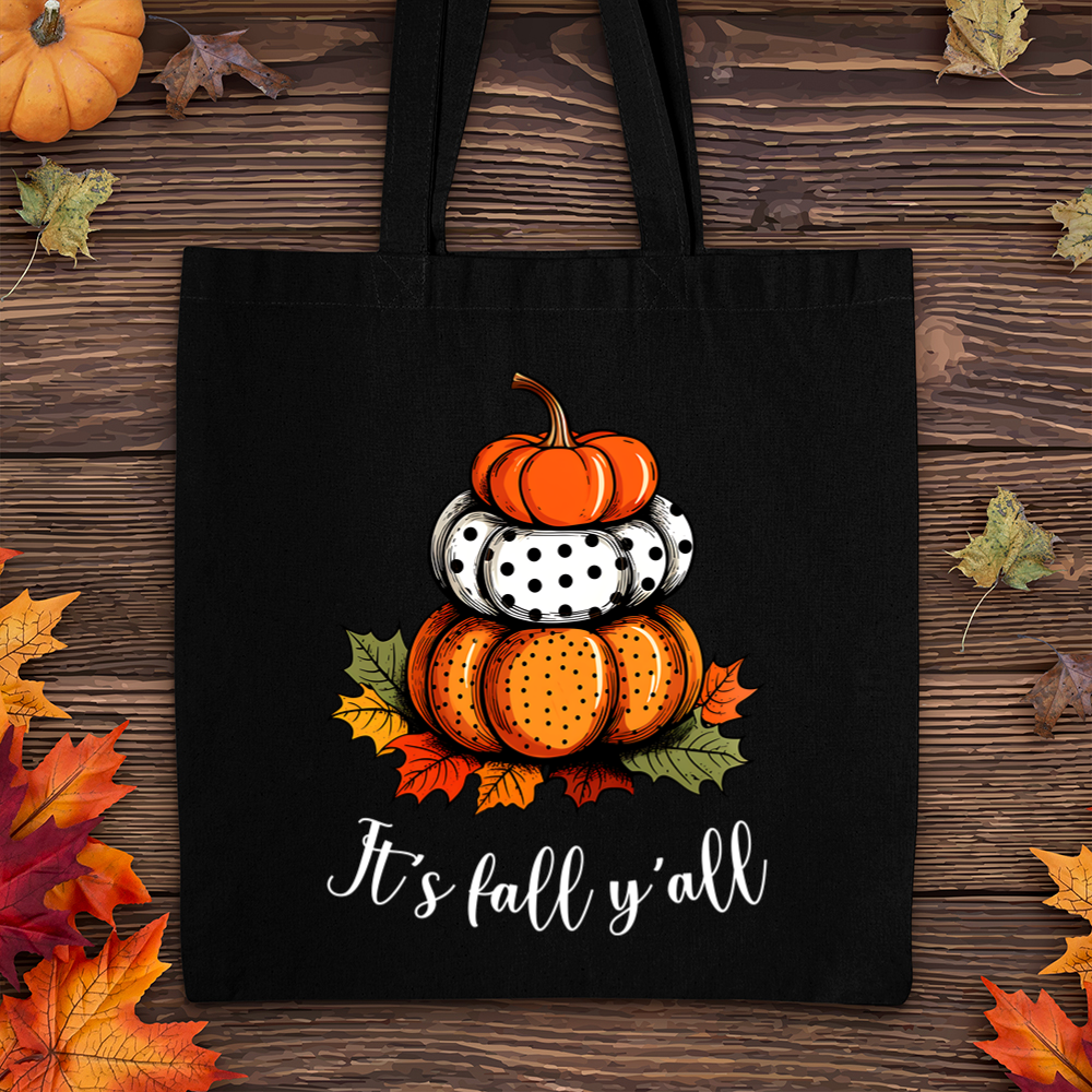 It's Fall Y'all Stacked Pumpkins Tote Bag