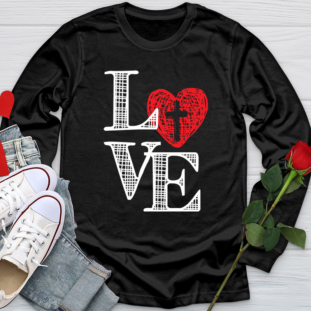 Love Cross Silhouette Softstyle Long Sleeve