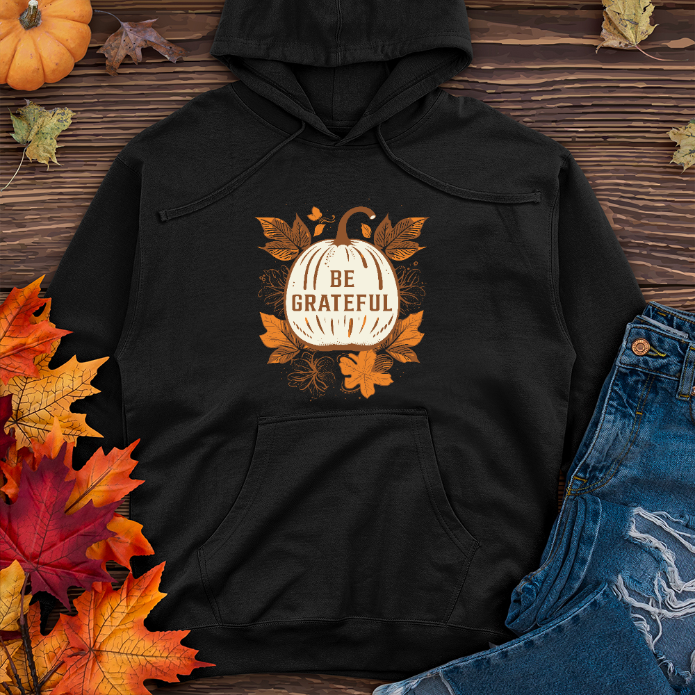 Vintage Pumpkin Leaf Delights Midweight Hoodie