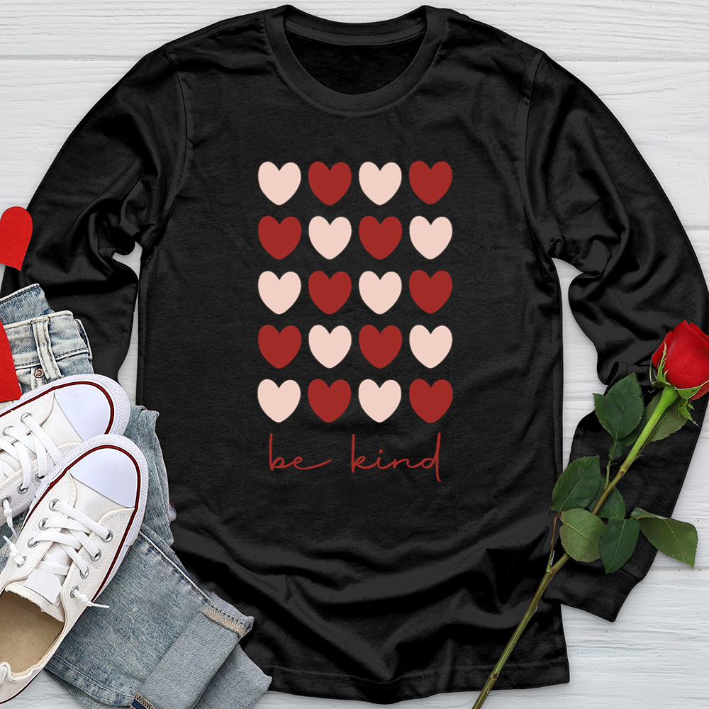Be Kind Heart 01 Softstyle Long Sleeve