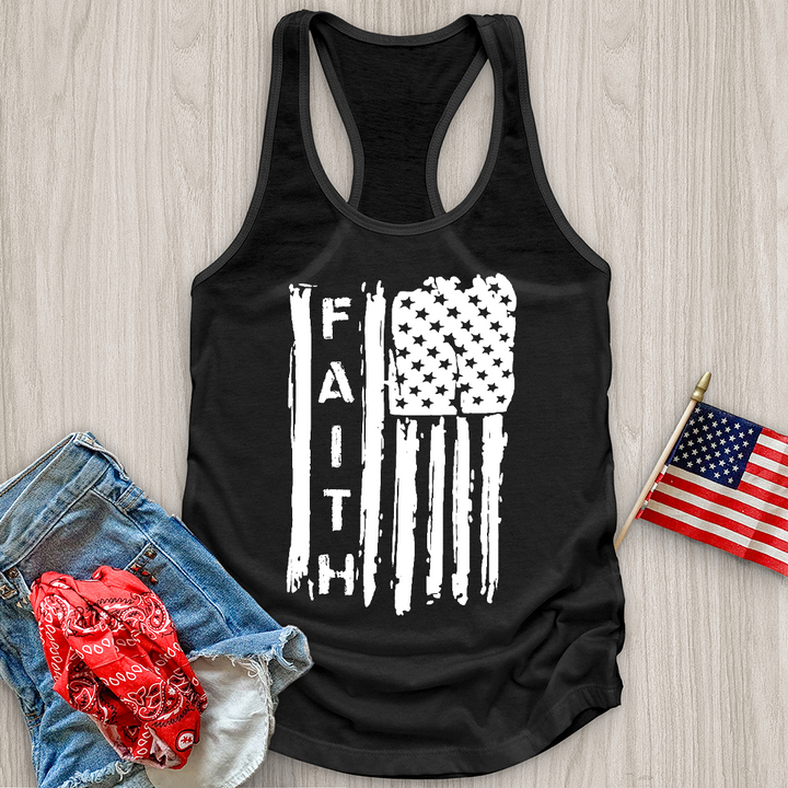 Distressed Faith Flag Tank Top