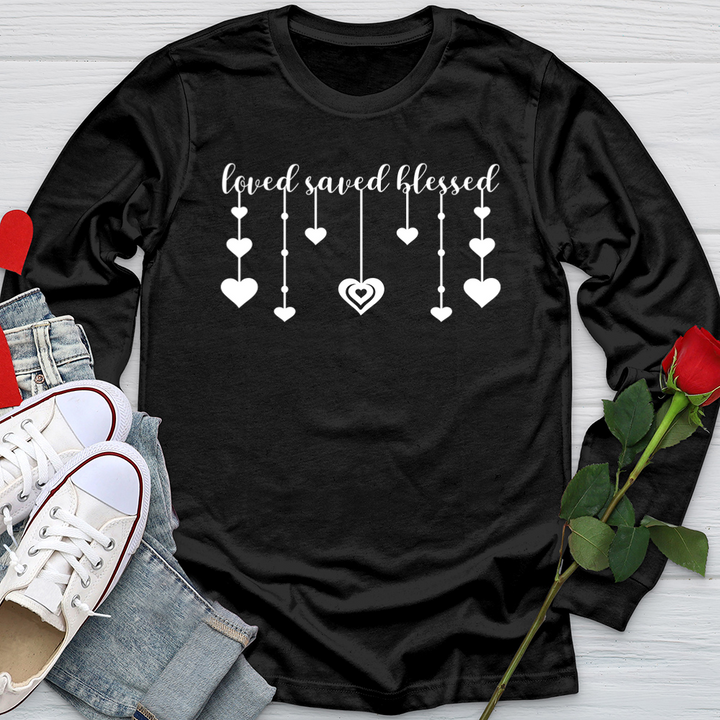 Love Saved Blessed Softstyle Long Sleeve